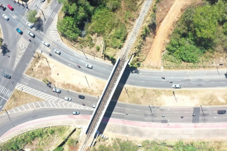 Obras do metrô de Teresina. Foto de divulgação