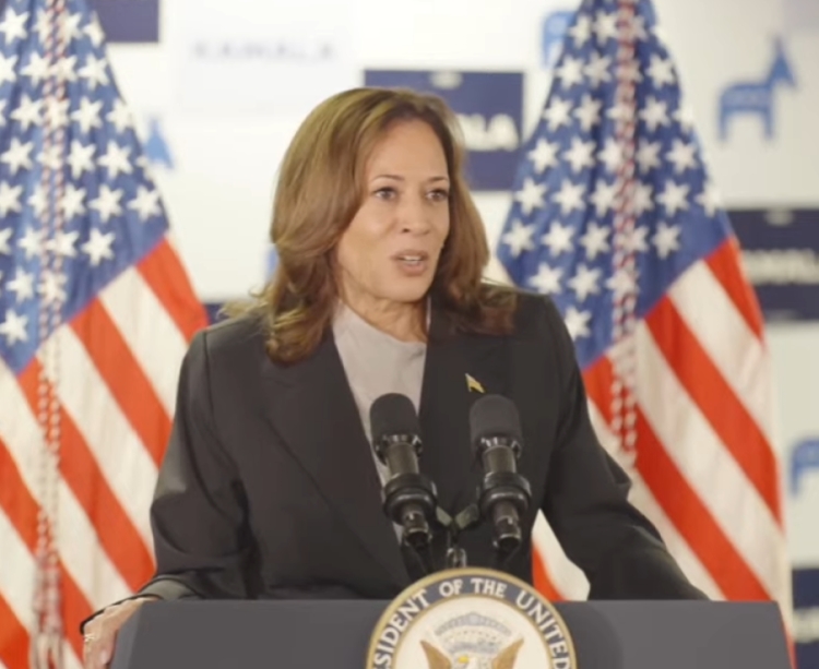 Kamala Harris, indicada pelo atual presidente Biden para concorrer à Casa Branca.